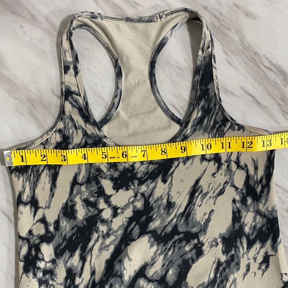 Lululemon Cool Racerback Tank Great Granite Black Mojave Tan Size 4 Long Luon - Picture 10 of 11
